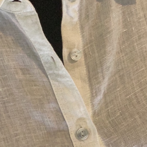 Women’s Talbots Linen Shirt button down , long sleeve linen shirts . Size is a M - Picture 2 of 7